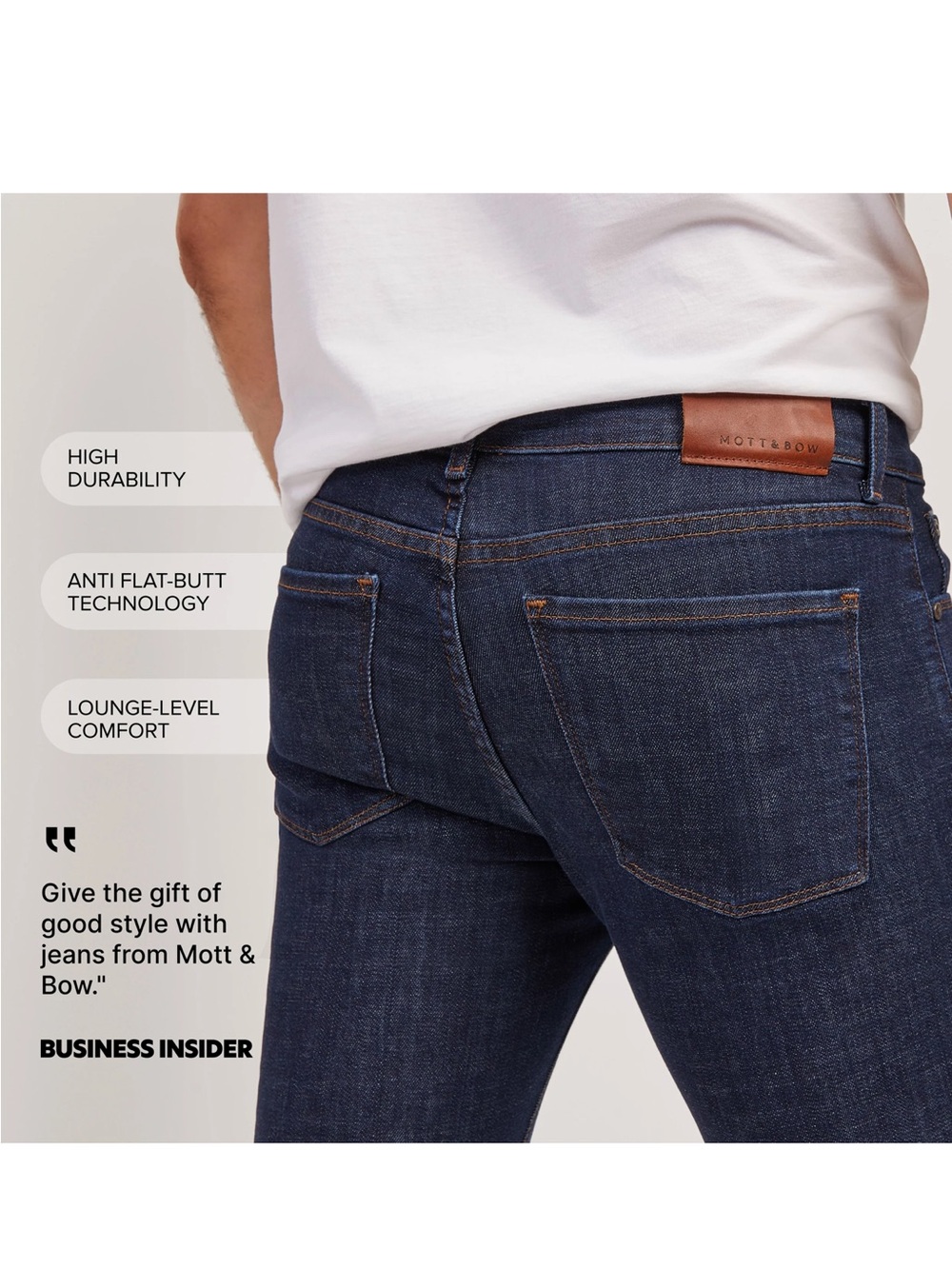 Mott & Bow Wooster Slim Stretch Jeans, 34/32 - Picture 6 of 11
